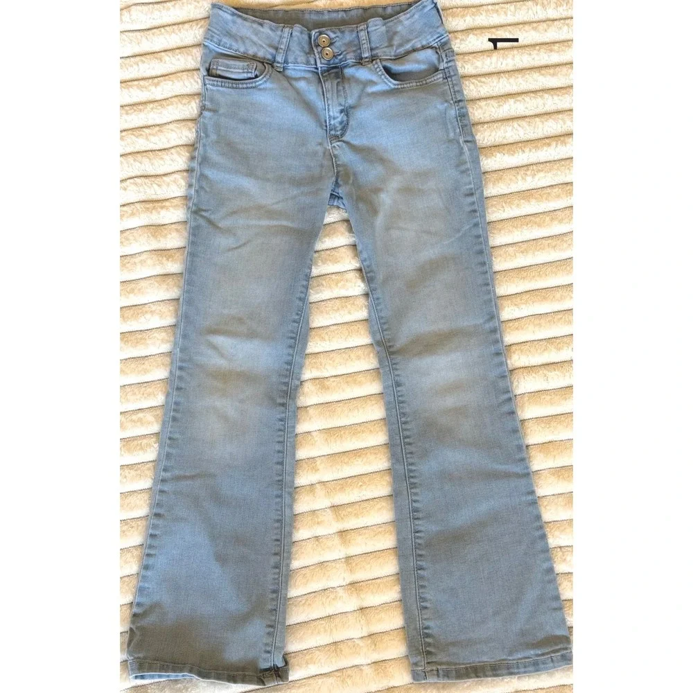 The Children's Place Girls Size 10 Light Wash Flare Jeans Denim